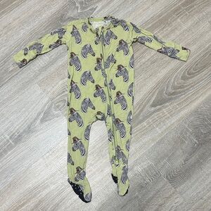 Posh Peanut Bamboo Zebra Footie